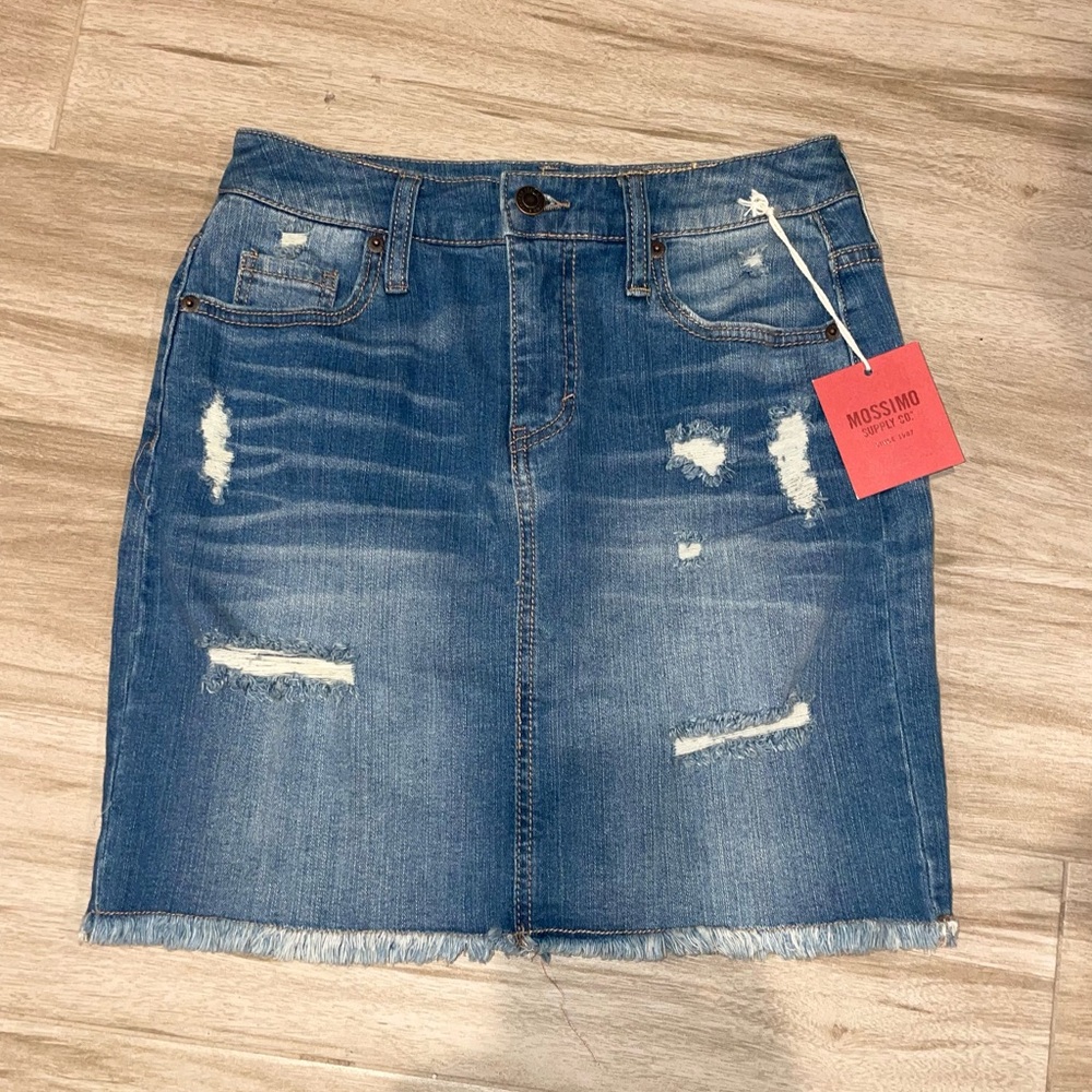 Denim stretch miniskirt size 4